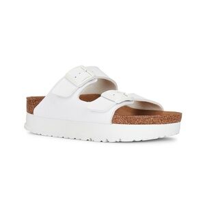 Birkenstock Arizona platform flex sandal in white 38